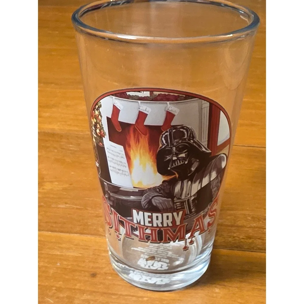Star Wars Darth Vader Merry Sithmas 16oz Pint Glass Silver Buffalo Holiday Cup